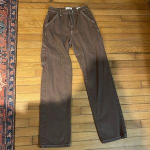 Cotton on brown carpenter pants